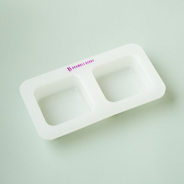 2 Cavity Silicone Square Mold for Soap Making